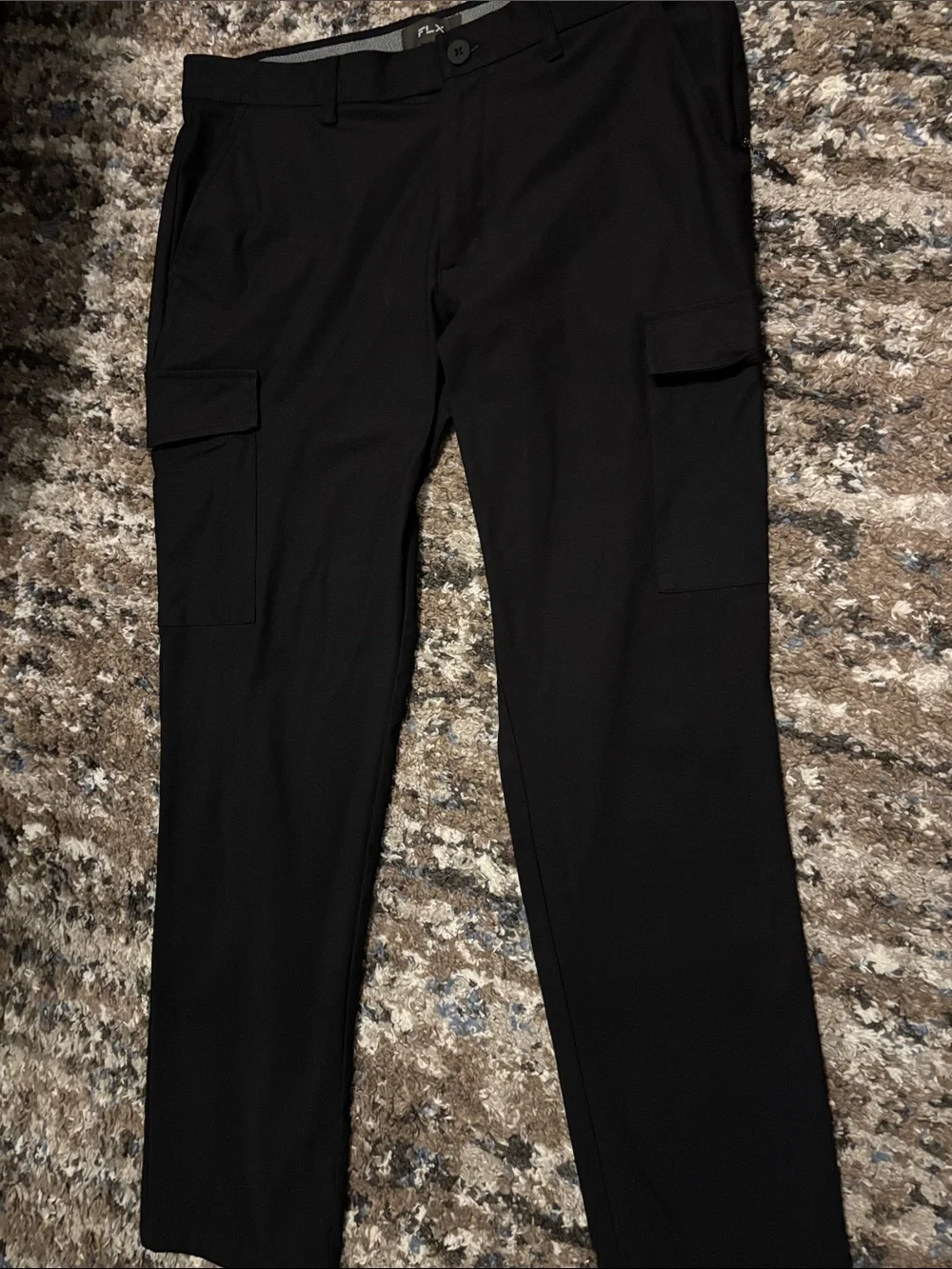 Men's Black Cargo Pants with FLX Performance Waistband